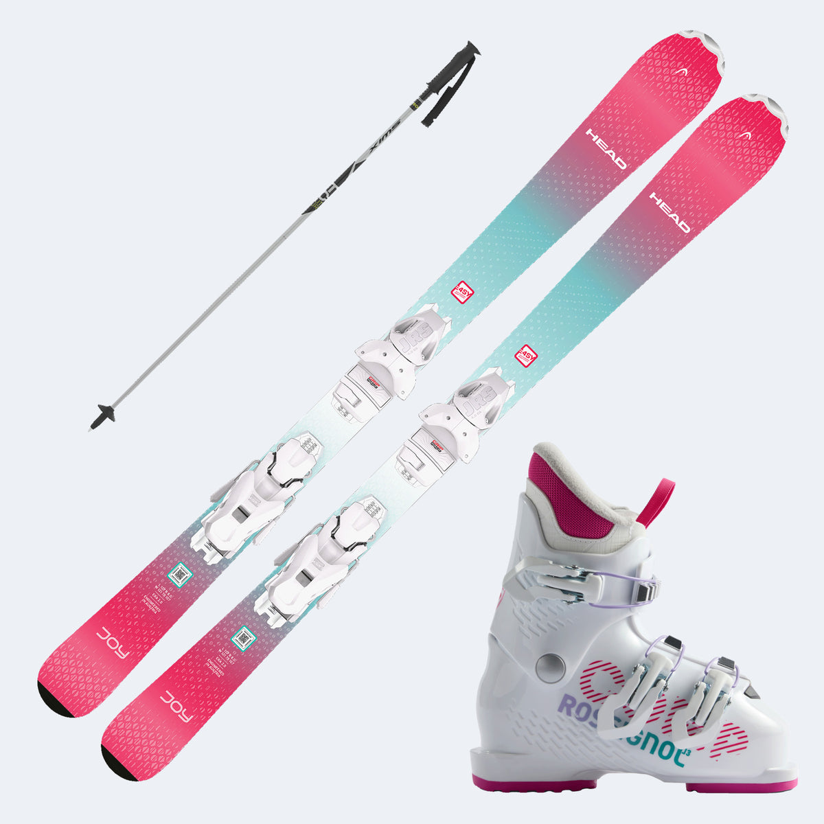2027 Head Joy Easy JRS Junior Skis with  Comp J Boots and Poles