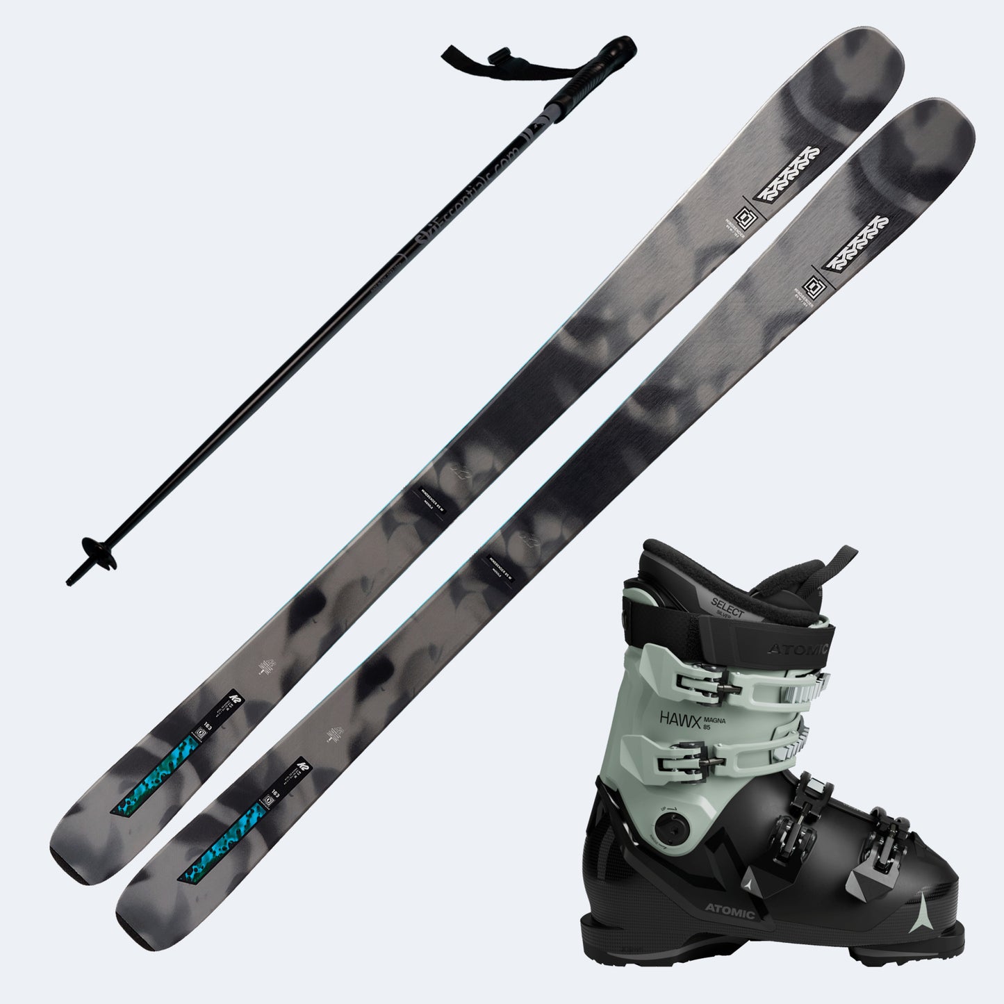2027 K2 Mindbender 85 W Women's Skis with Atomic Hawx Magna 85 W Boots and Poles