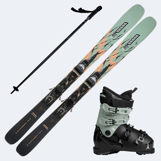 2027 K2 Mindbender 85 W Women's Skis with Atomic Hawx Magna 85 W Boots and Poles