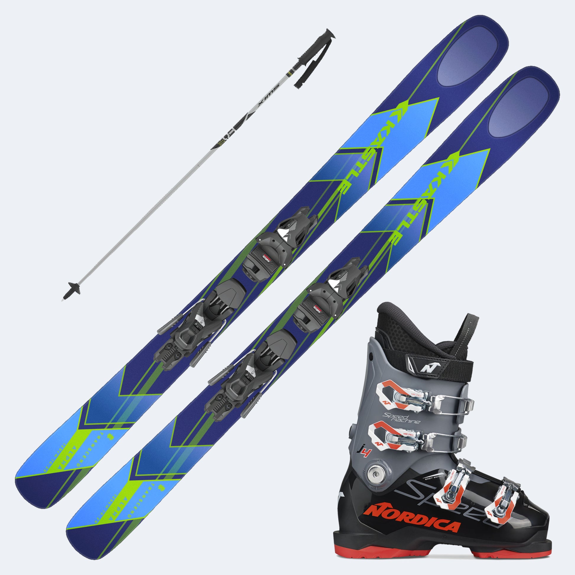 2027 Kastle Transcend Alpha Junior Skis with  SpeedMachine J Boots and Poles