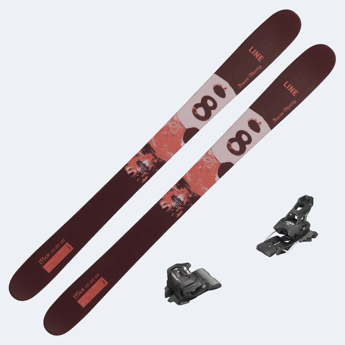 2027 Line Bacon Shorty Skis with Tyrolia Attack 14 GW Bindings