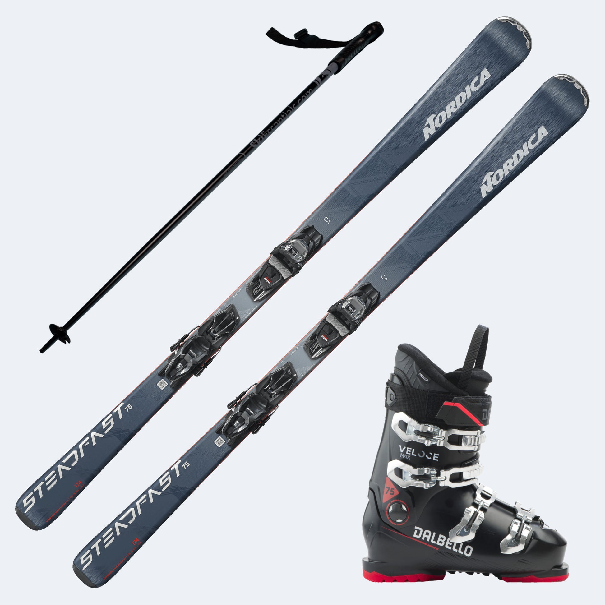 2027 Nordica Steadfast 75 Skis with Dalbello Veloce Max 75 Boots and Poles