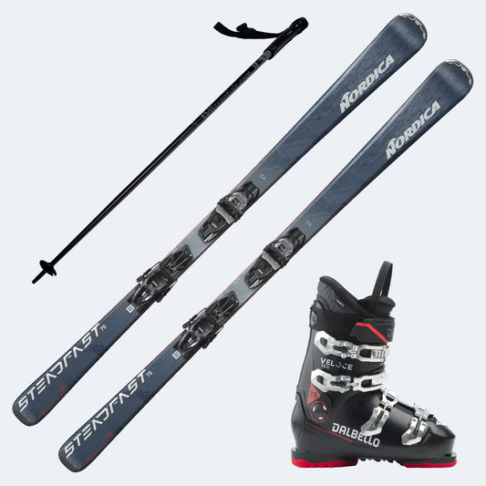 2027 Nordica Steadfast 75 Skis with Dalbello Veloce Max 75 Boots and Poles