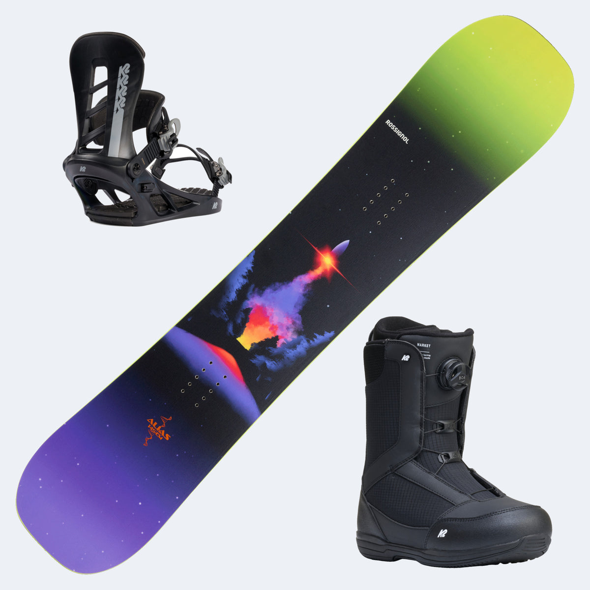 2027 Rossignol Junior Snowboard with K2  Boots and Bindings