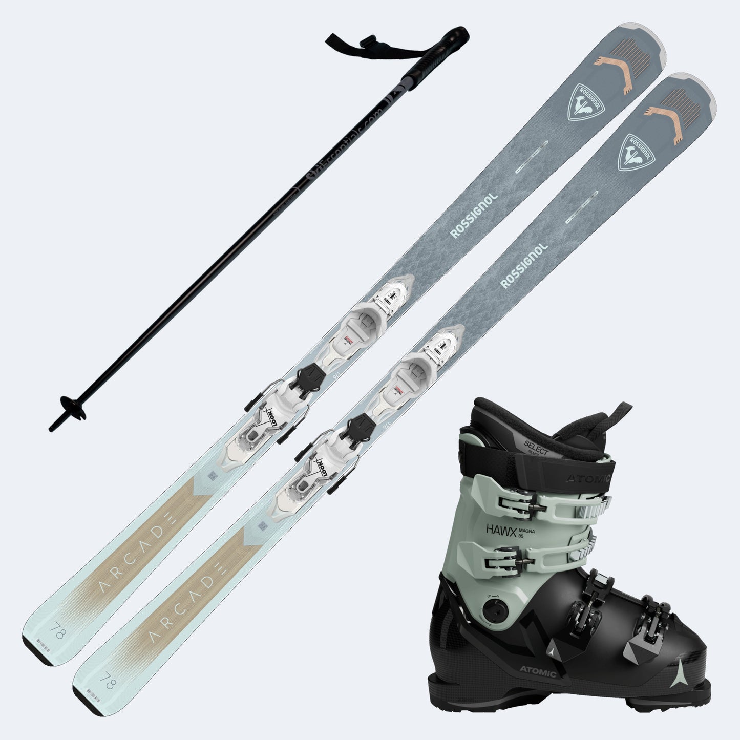2027 Rossignol Arcade 78 Women's Skis with Atomic Hawx Magna 85 W Boots and Poles