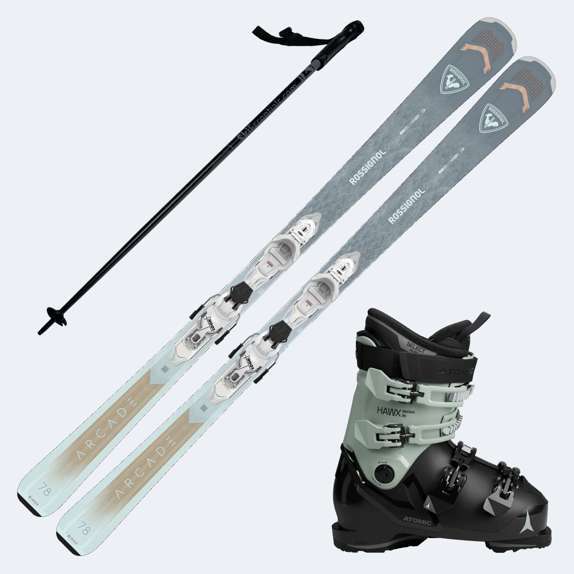 2027 Rossignol Arcade 78 Women's Skis with Atomic Hawx Magna 85 W Boots and Poles