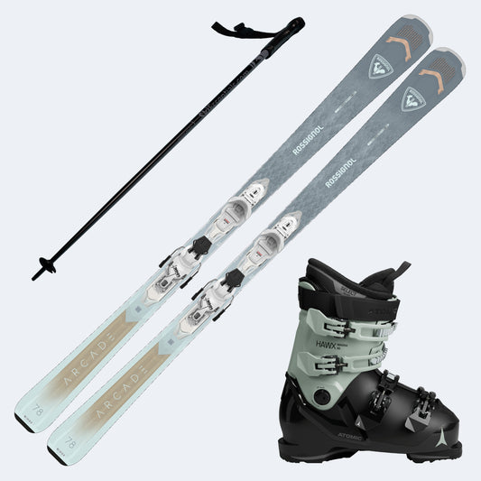 2027 Rossignol Arcade 78 Women's Skis with Atomic Hawx Magna 85 W Boots and Poles