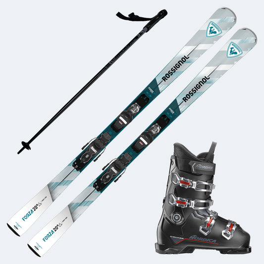 2027 Rossignol Forza 20 FG Skis with Nordica Cruise M Boots and Poles