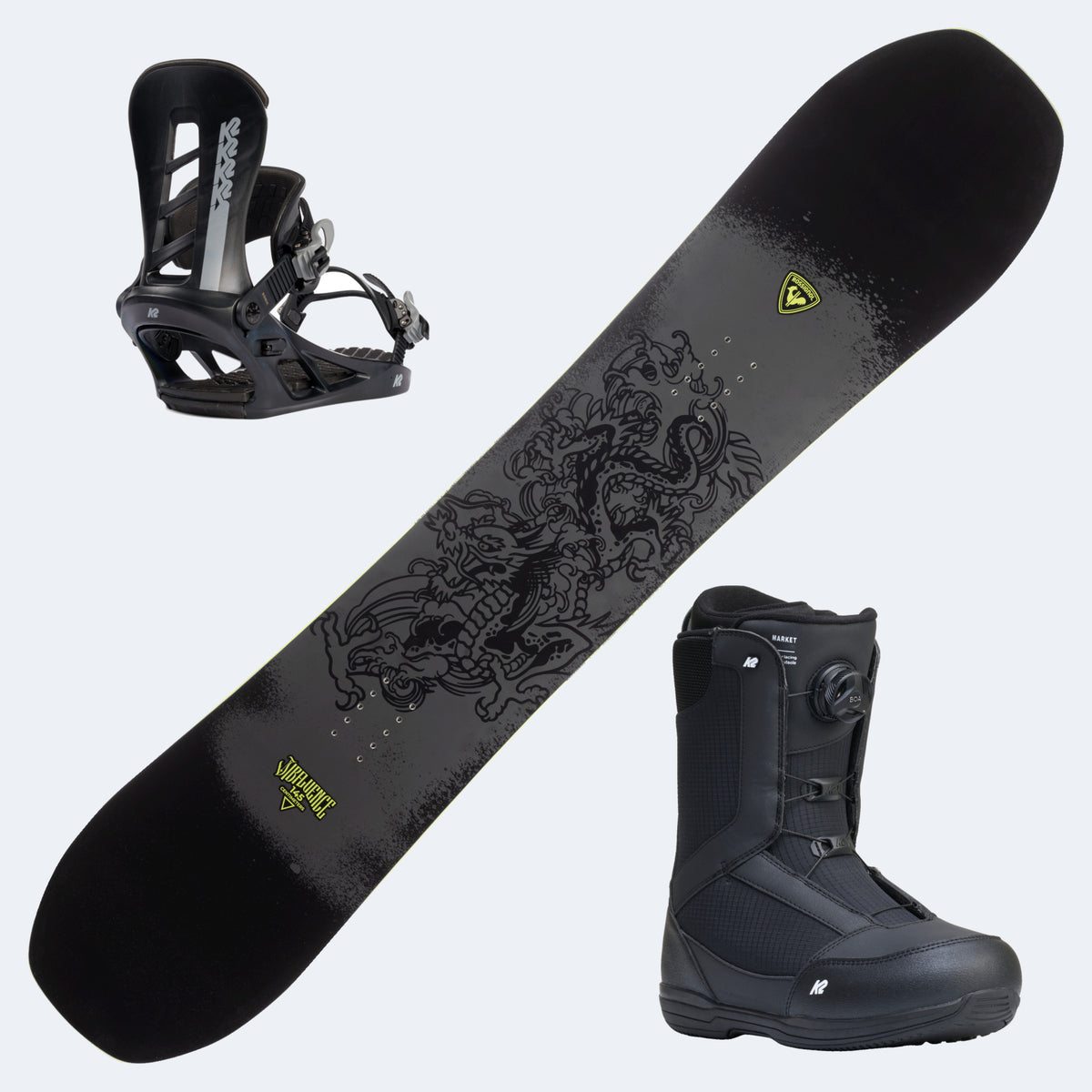 2027 Rossignol Snowboard with K2  Boots and Bindings