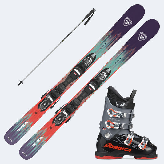 2027 Rossignol Sender Junior Skis with  SpeedMachine J Boots and Poles