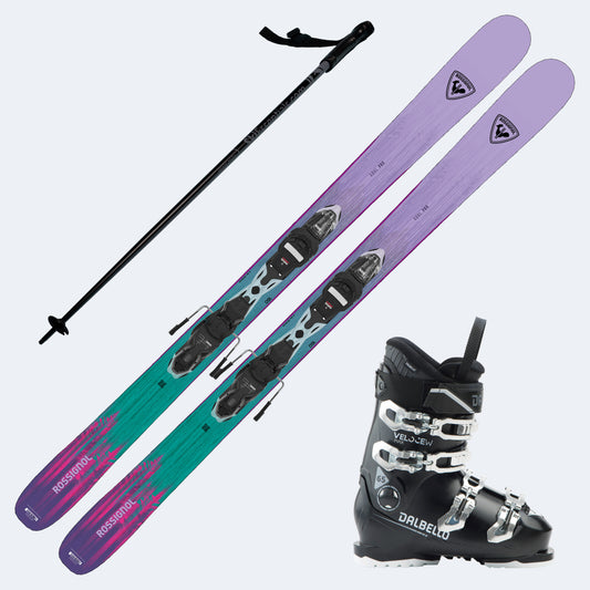2027 Rossignol Soul Pro Women's Skis with Dalbello Veloce Max 65 Boots and Poles