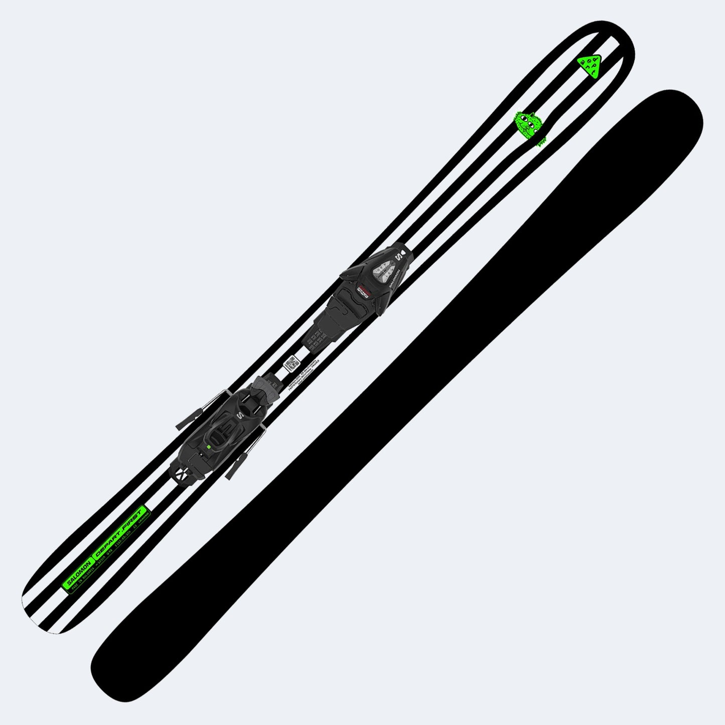 2027 Salomon Depart First Jr Skis W/ C5 GW Bindings