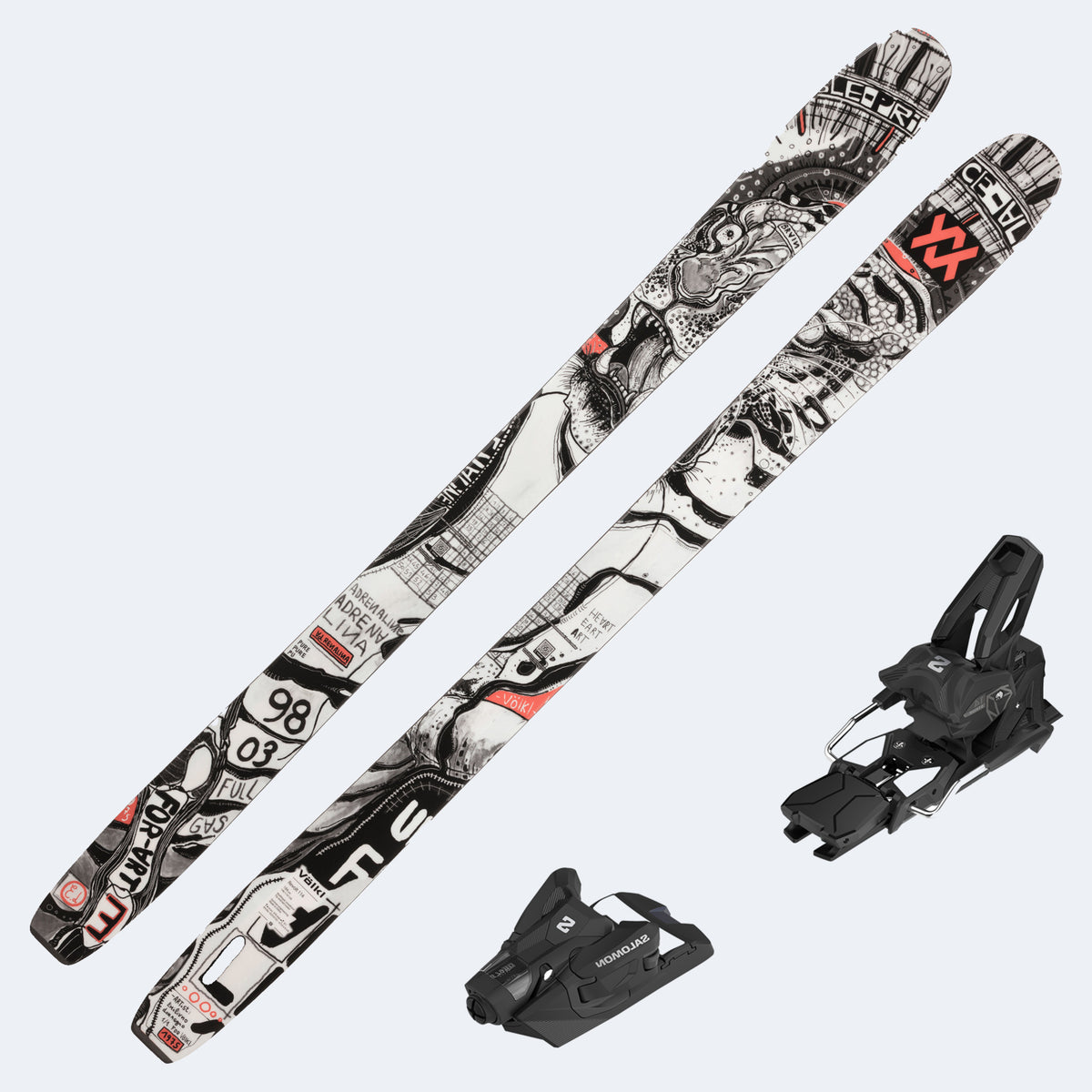 2027 Volkl Revolt 114 Skis with Salomon Strive 14 GW Bindings