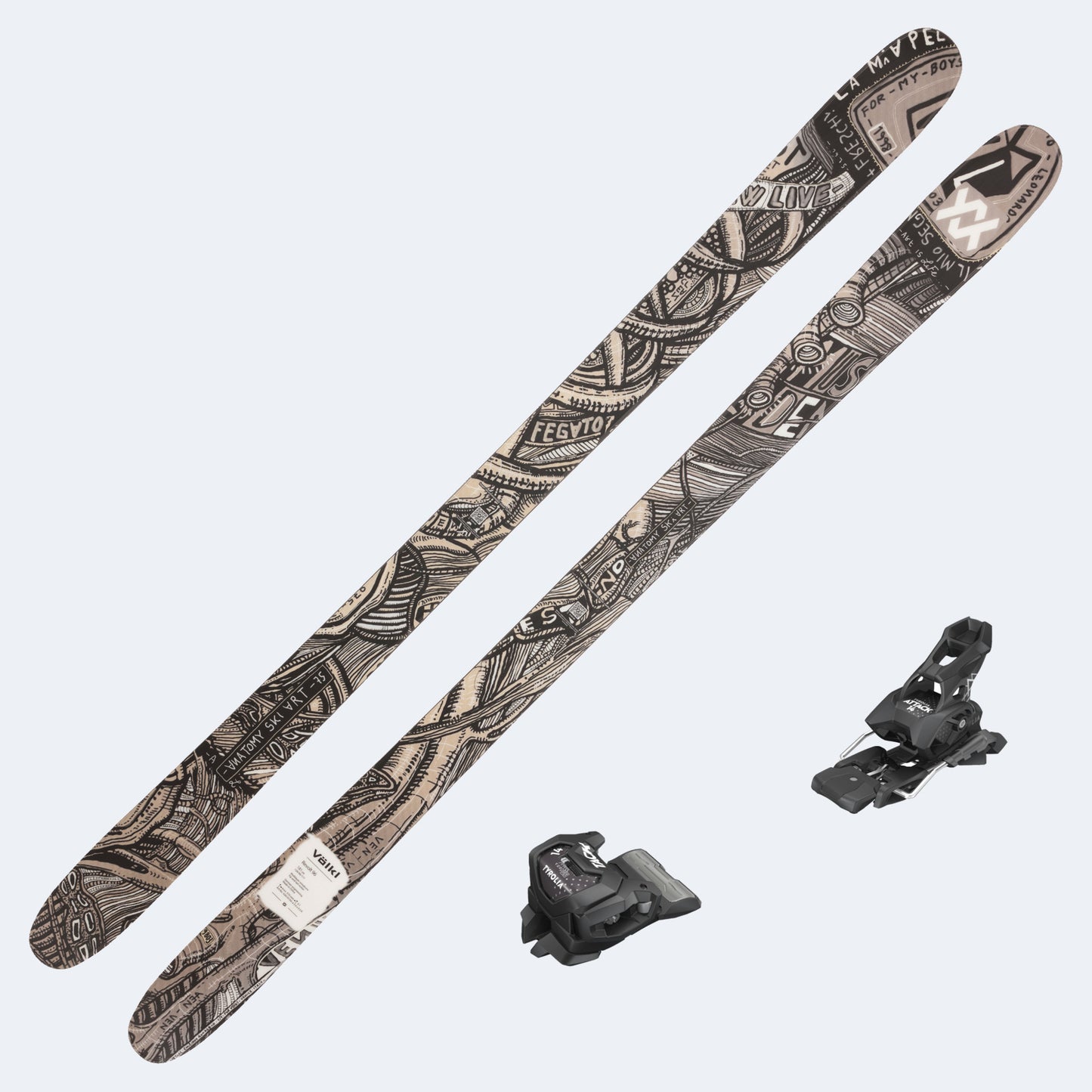 2027 Volkl Revolt 96 Skis with Tyrolia Attack 14 GW Bindings