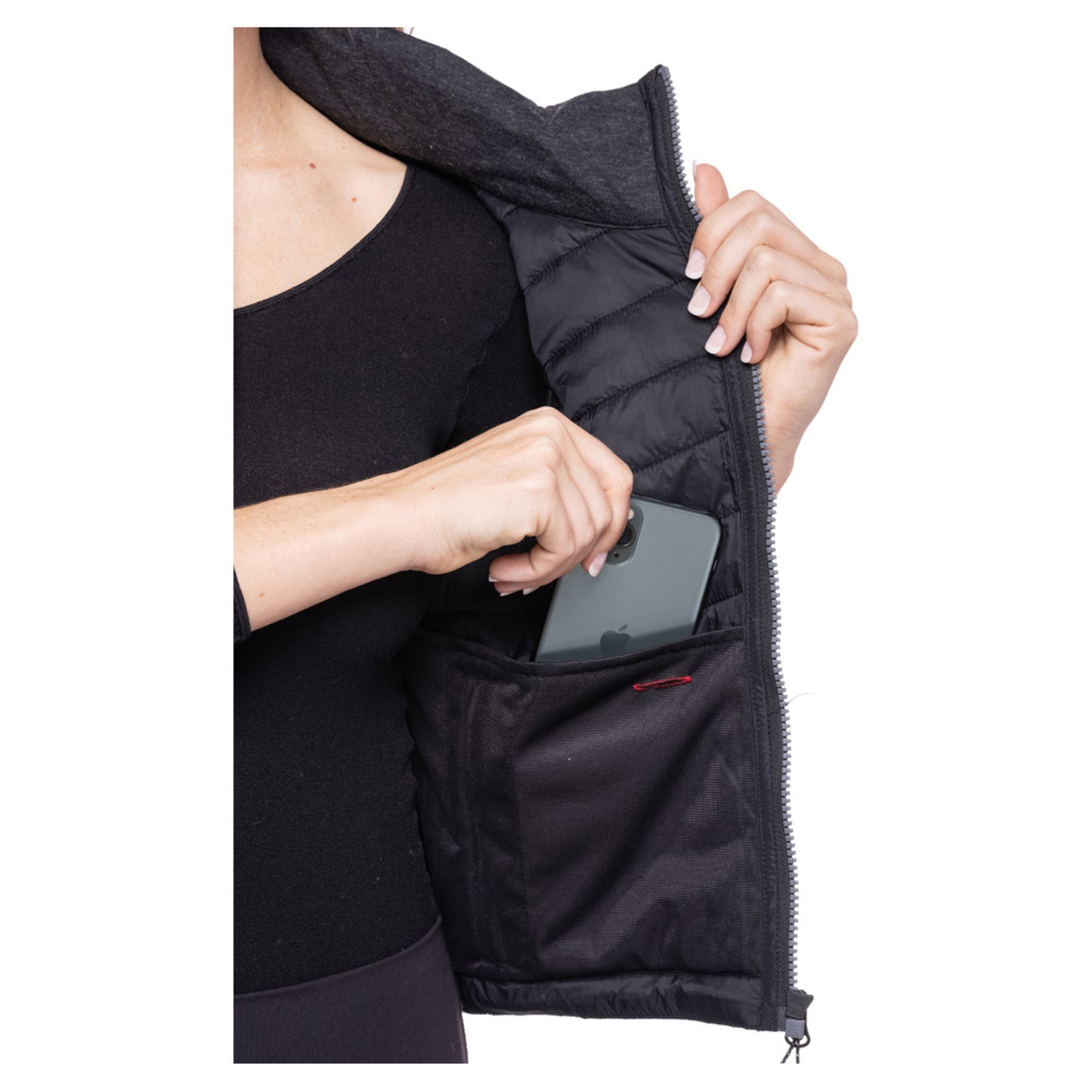 686 50/50 Crop Women's Vest - BLACK - L