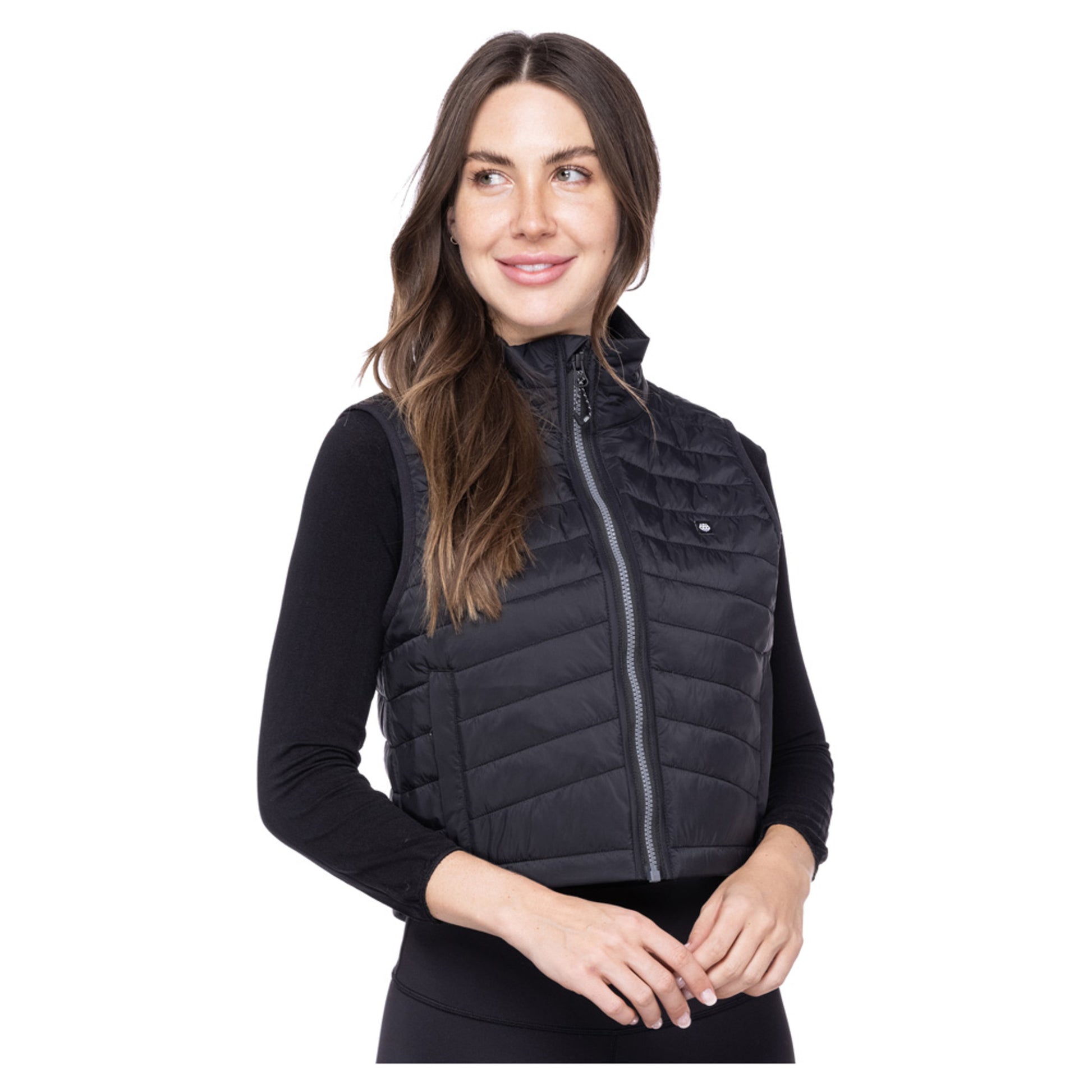 686 50/50 Crop Women's Vest - BLACK - L