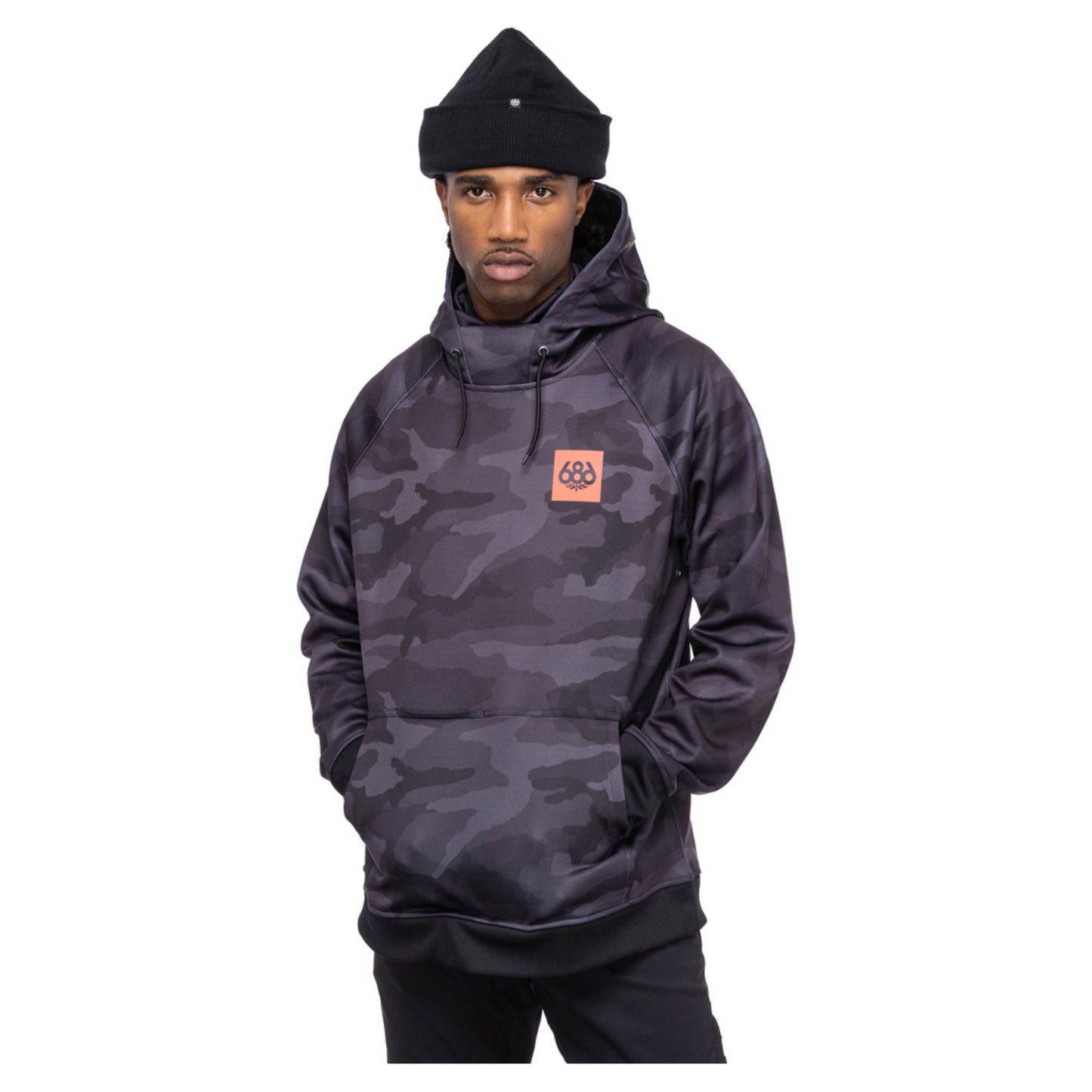 686 Bonded Fleece Pullover Men's Hoody - BLACK CAMO - XS