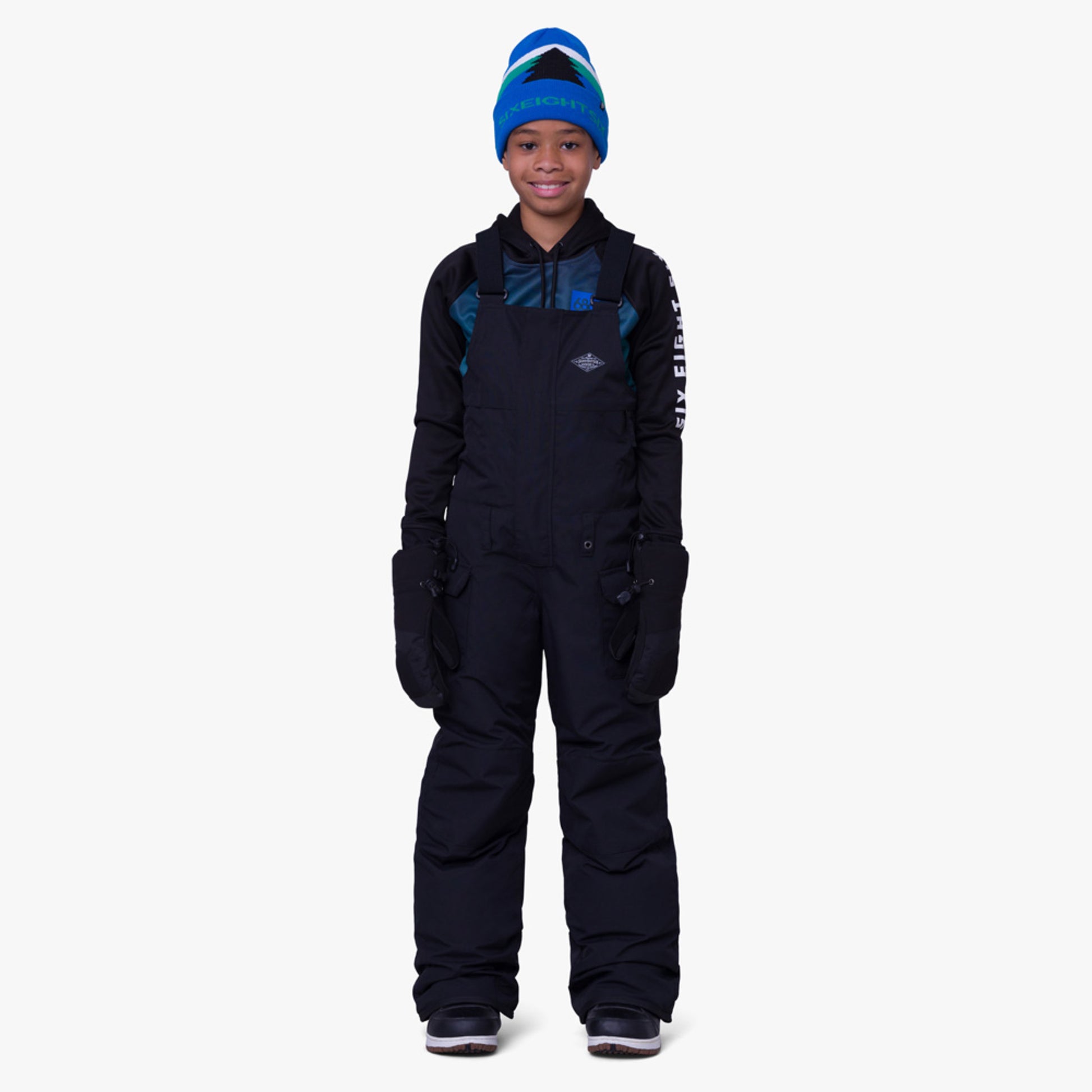 686 Frontier Insulated Boy's Bib - Black - XL