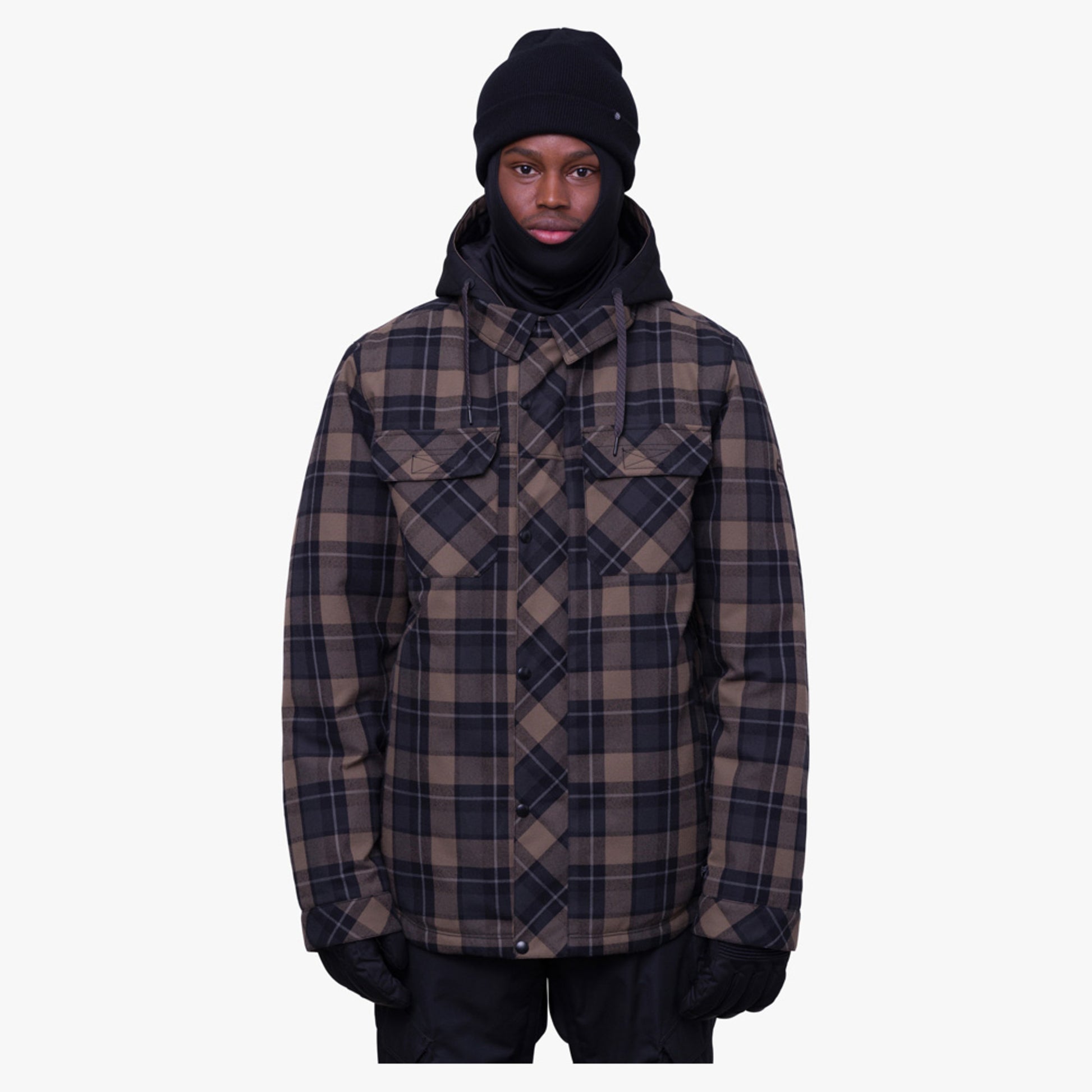686 Woodland Men's Jacket - Tobacco Plaid - XXL