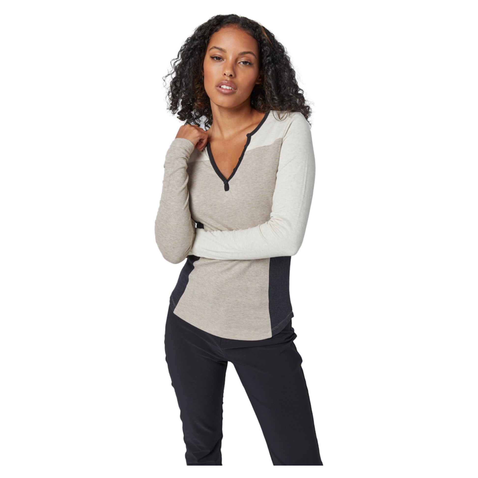 Alp-N-Rock Gemma Henley - HEATHER TAN - XL
