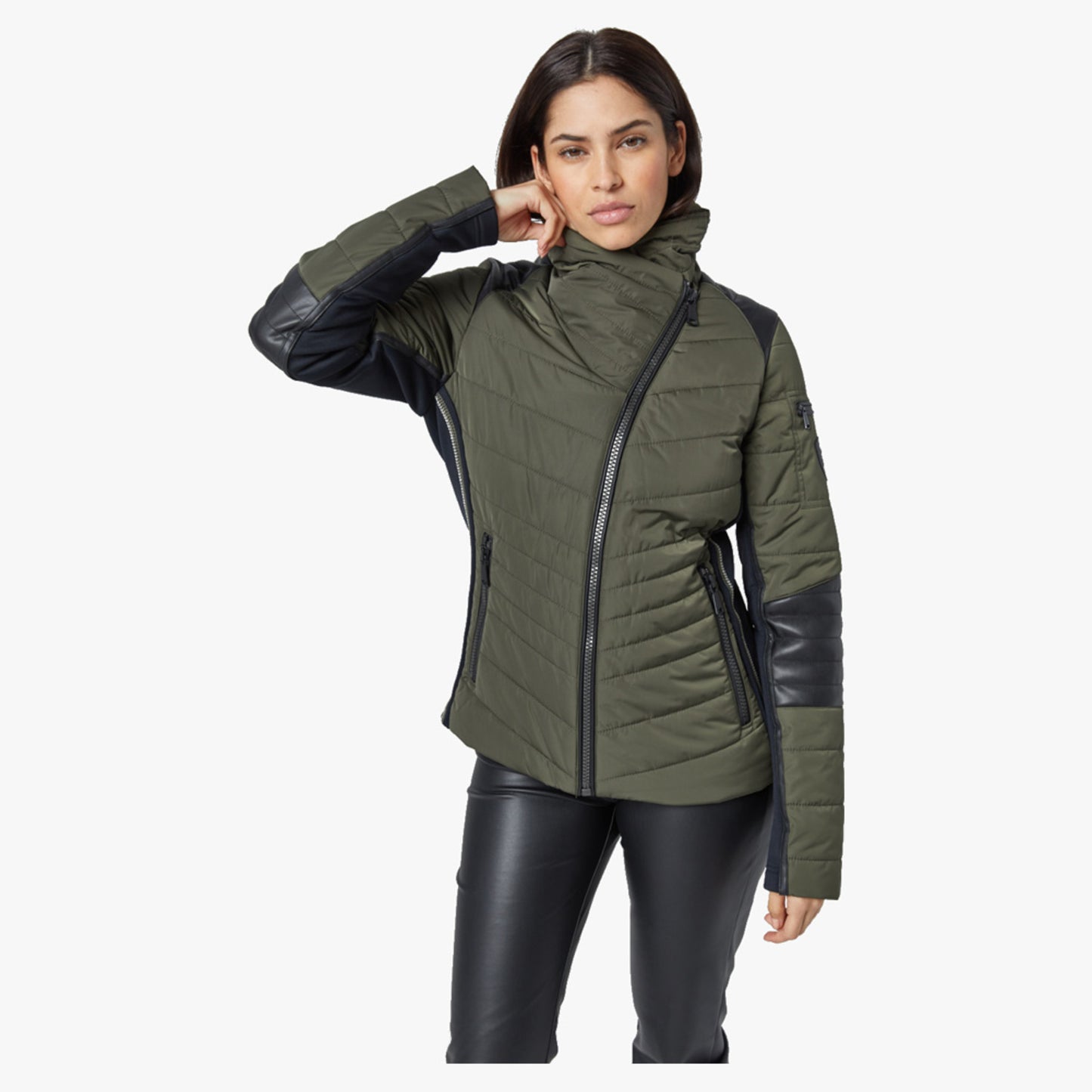 Alp-N-Rock Machina Women's Moto Jacket - Olive - XL