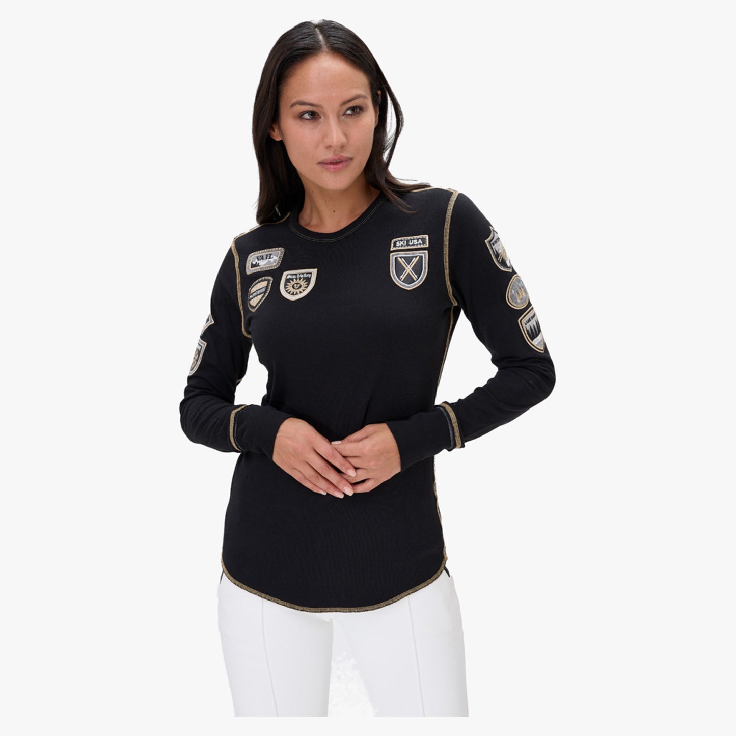 Alp-N-Rock Ski USA Women's Crew Shirt - Black - XL