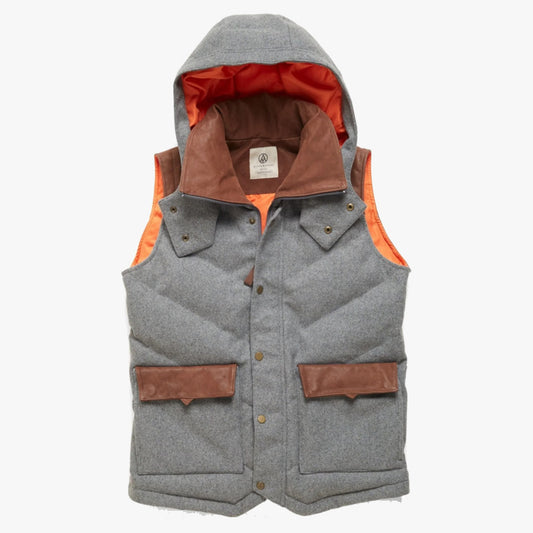 Alps & Meters Alpine Men's Hooded Vest - Heather Grey - XL