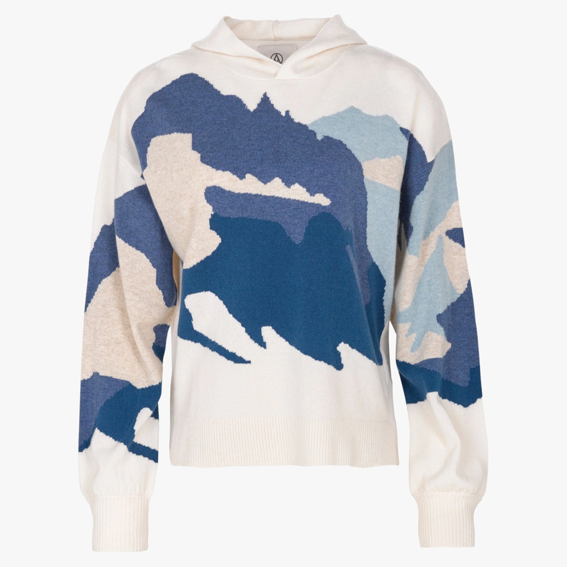 Alps & Meters Sterling Women's Jumper - Ivory/Blue Surf - L
