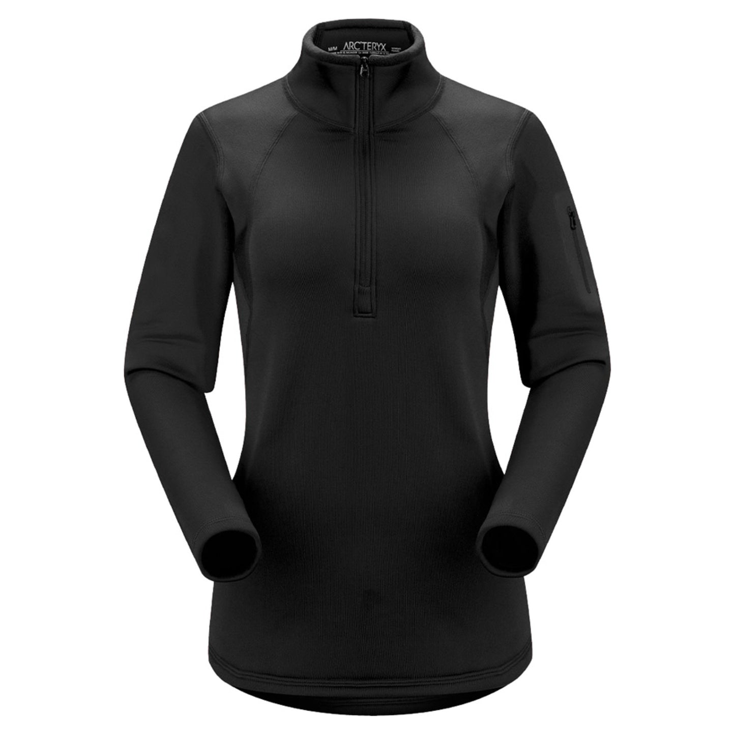 Arc'teryx Rho Heavyweight Women's Zip Neck - BLACK - XS