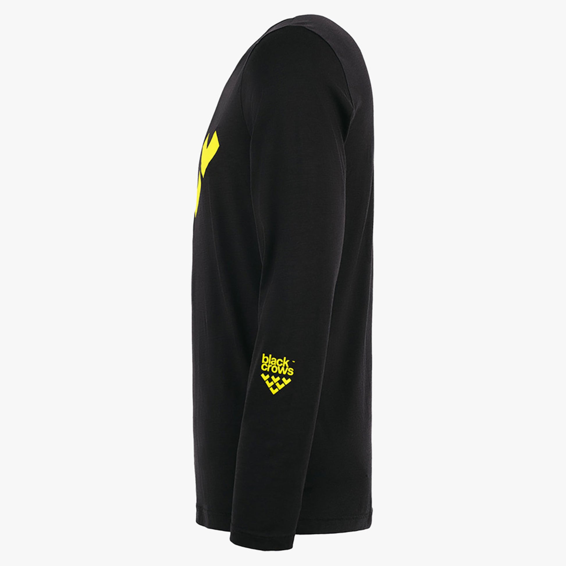 Black Crows Chevron Merino Blend Men's Long Sleeve - Black/Yellow - XL