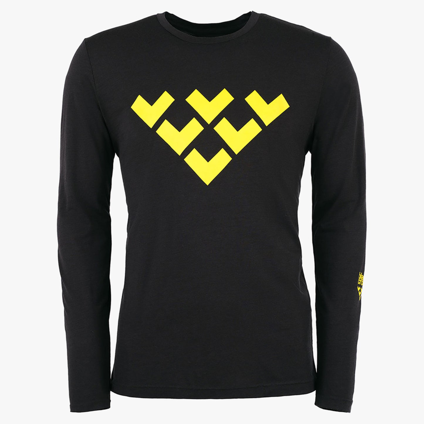Black Crows Chevron Merino Blend Men's Long Sleeve - Black/Yellow - XL