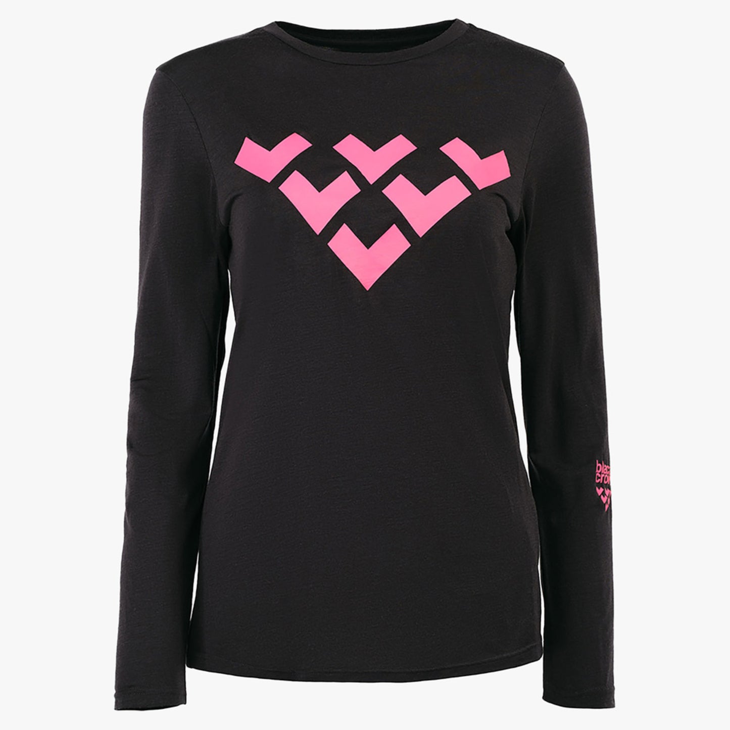 Black Crows Chevron Merino Blend Women's Long Sleeve - Black/Pink - L