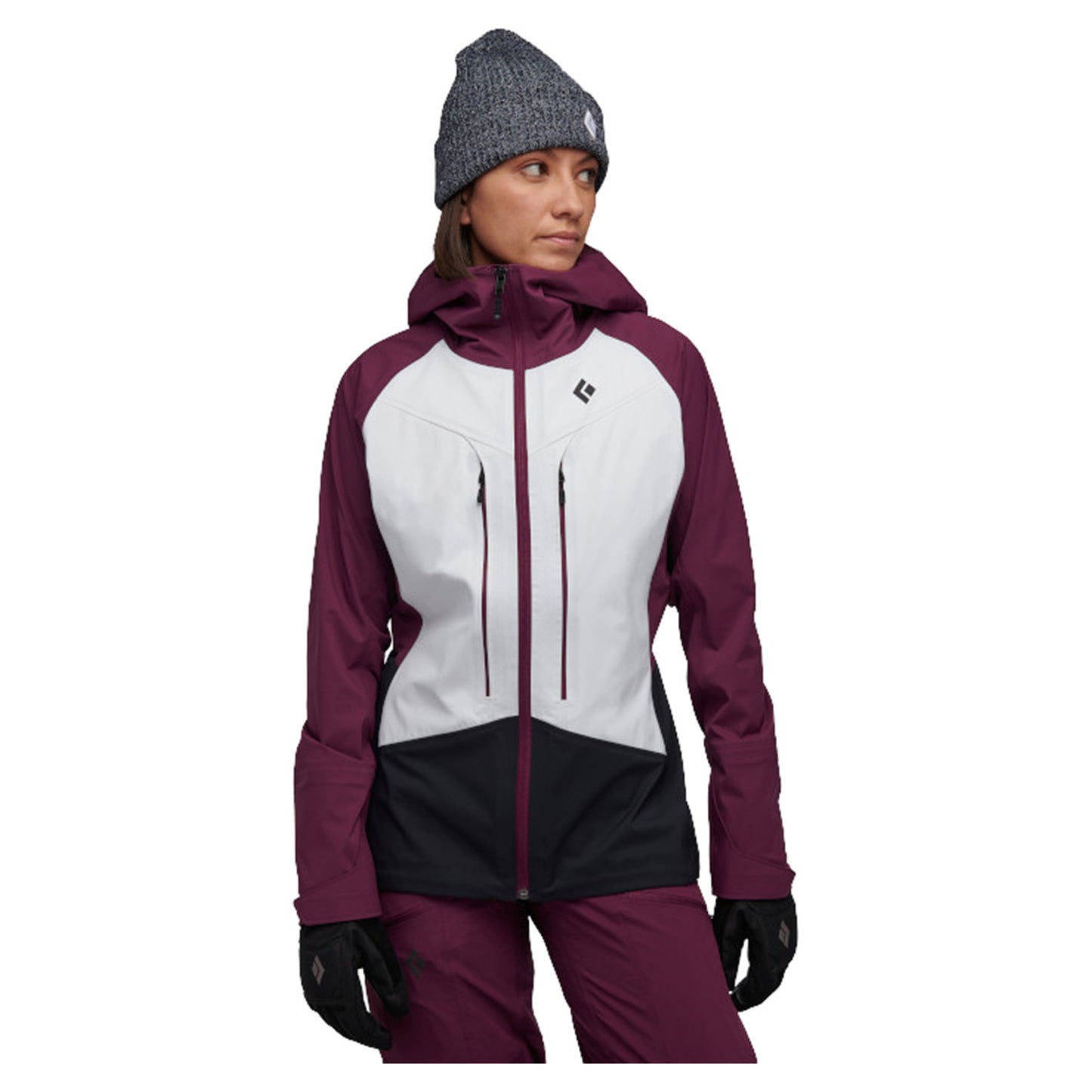 Black Diamond Dawn Patrol Hybrid Women's Shell - WHITE BLACKBERR - XS