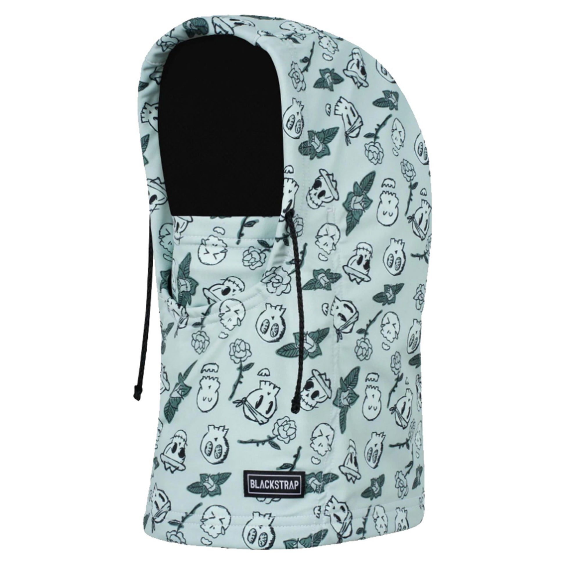 BlackStrap Camber Hood Over-the-Helmet Balaclava - SKULL ROSE GLOW