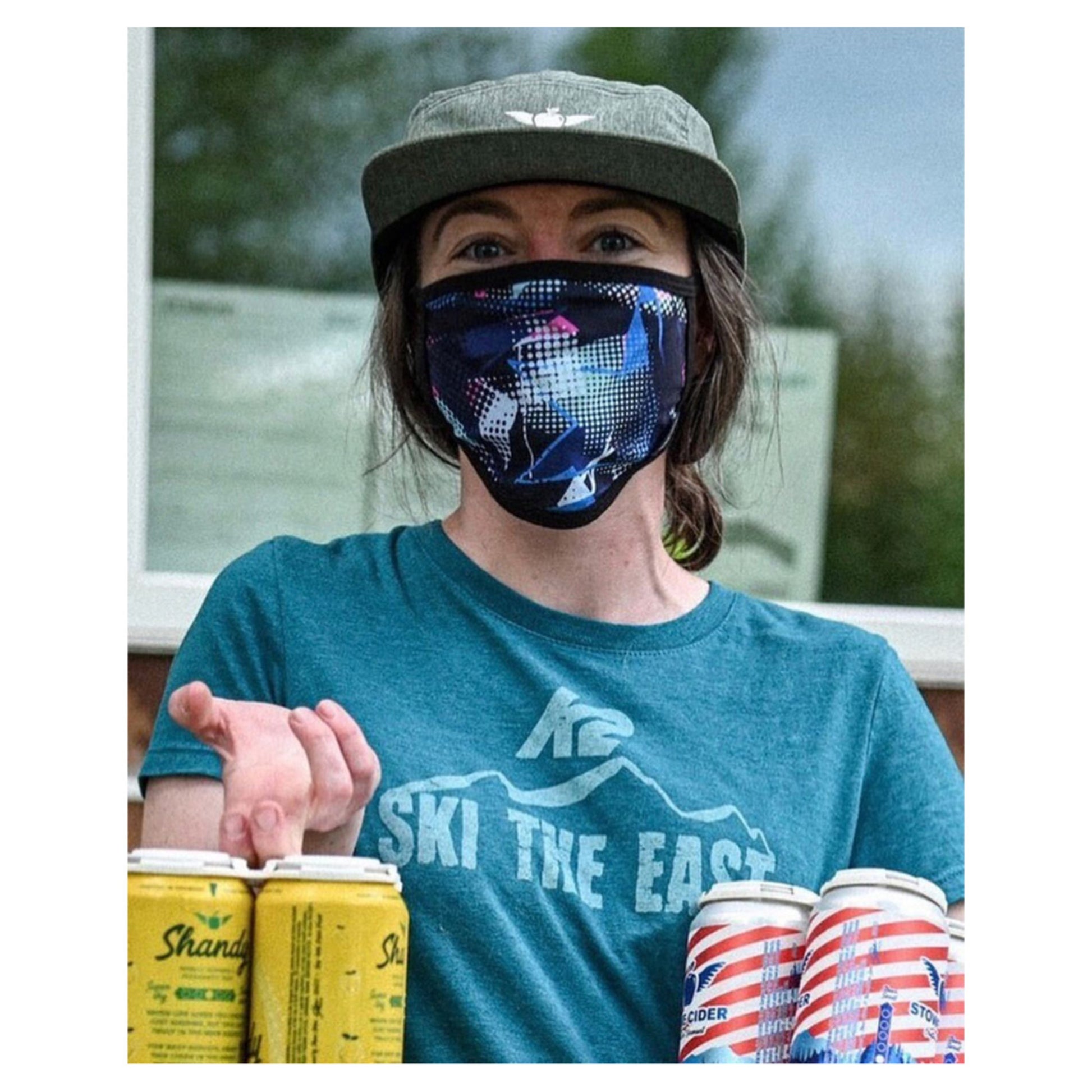 BlackStrap Civil Face Mask - BLACK WH FLORAL