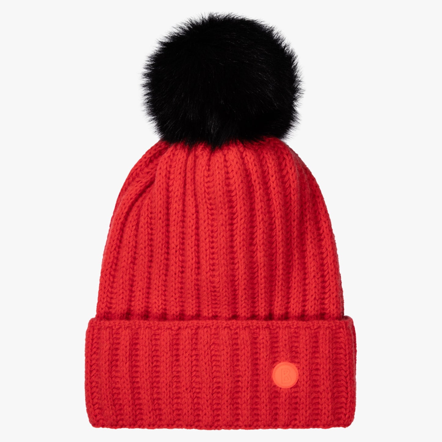 Bogner Ranya Women's Pom Beanie - Vibrant Red