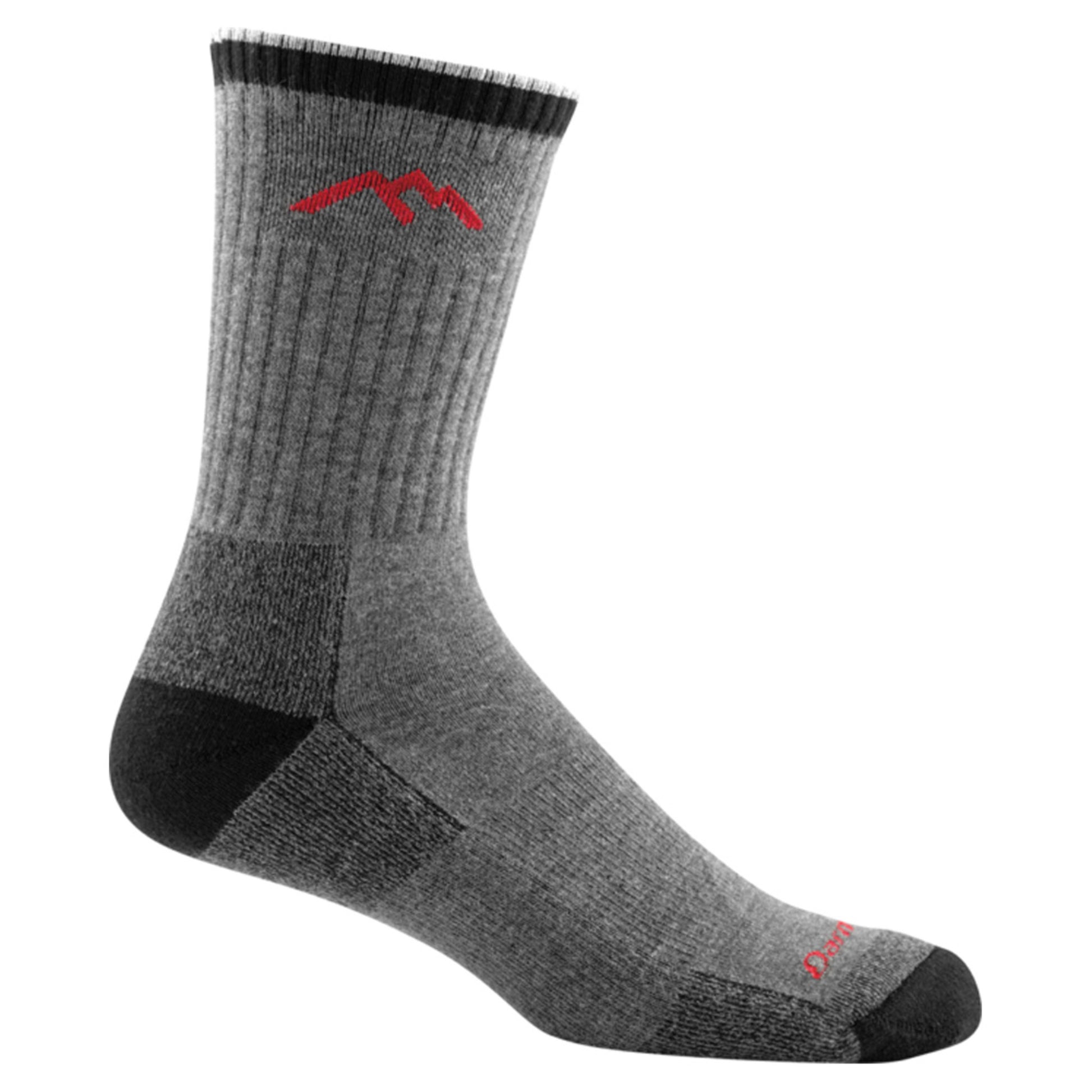 Darn Tough Coolmax Micro Crew Cushion Men's Socks - GRAY BLACK - L