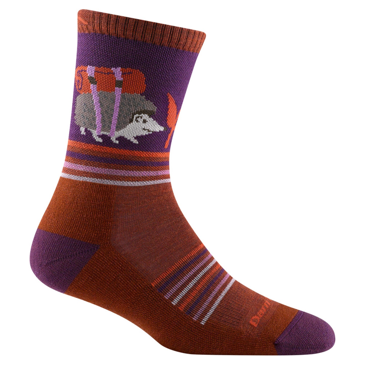 Darn Tough Critter Club Micro Crew Lightweight Women's Sock - CHESTNUT - S