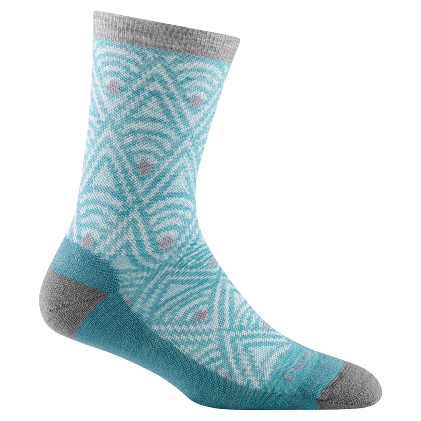 Darn Tough Deco Crew Lightweight Women's Sock - AQUA - S