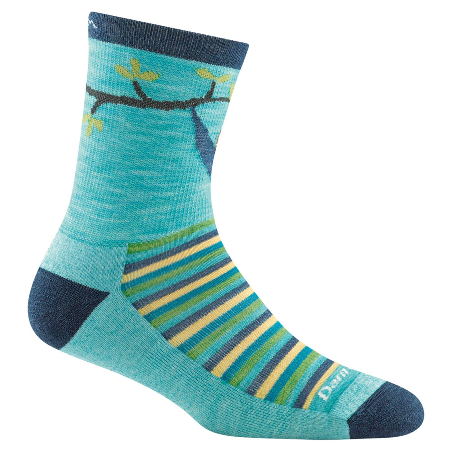 Darn Tough Lazy Daze Micro Crew Lightweight Youth Sock - AQUA - S