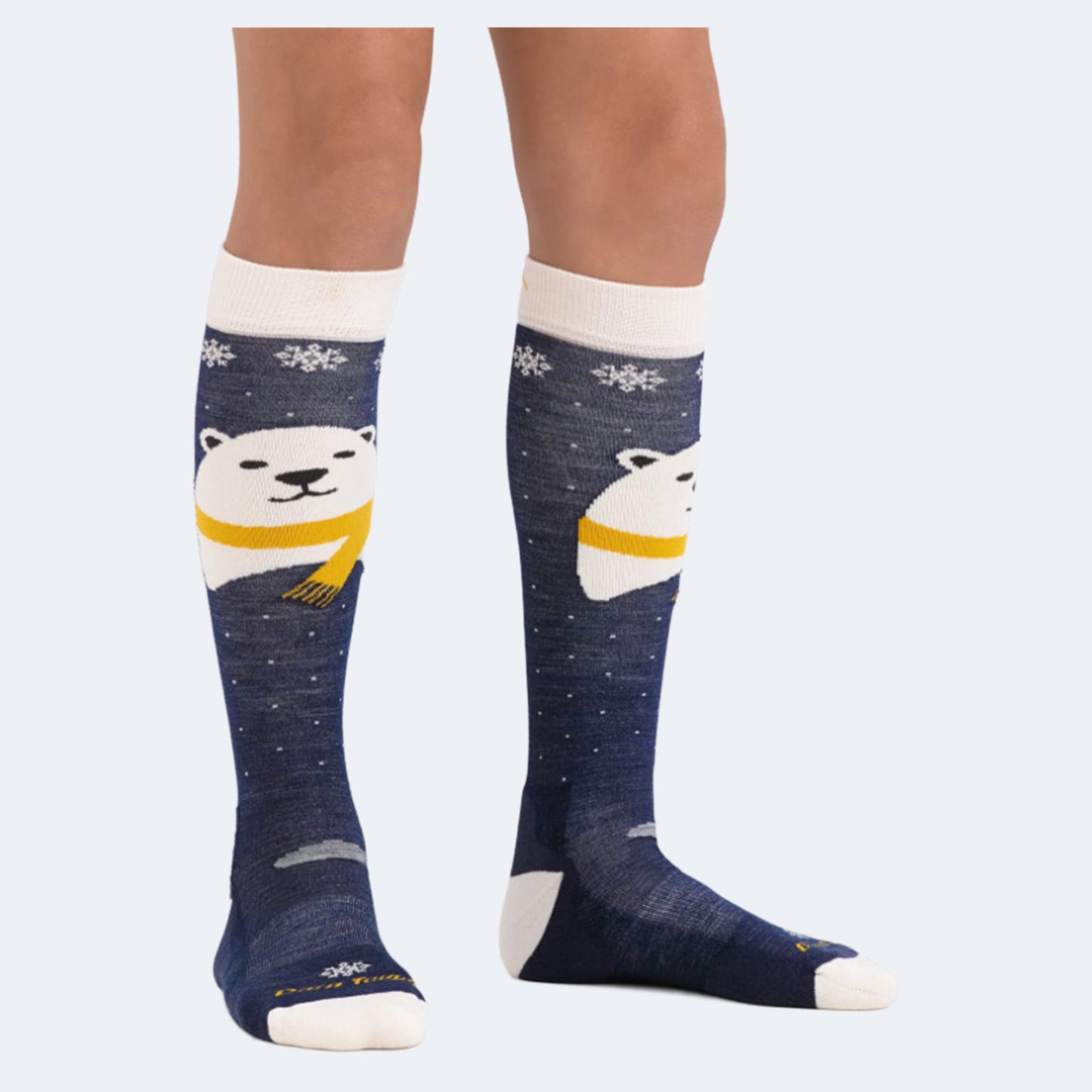 Darn Tough Polar Bear OTC Midweight with Padded Shin Junior Sock