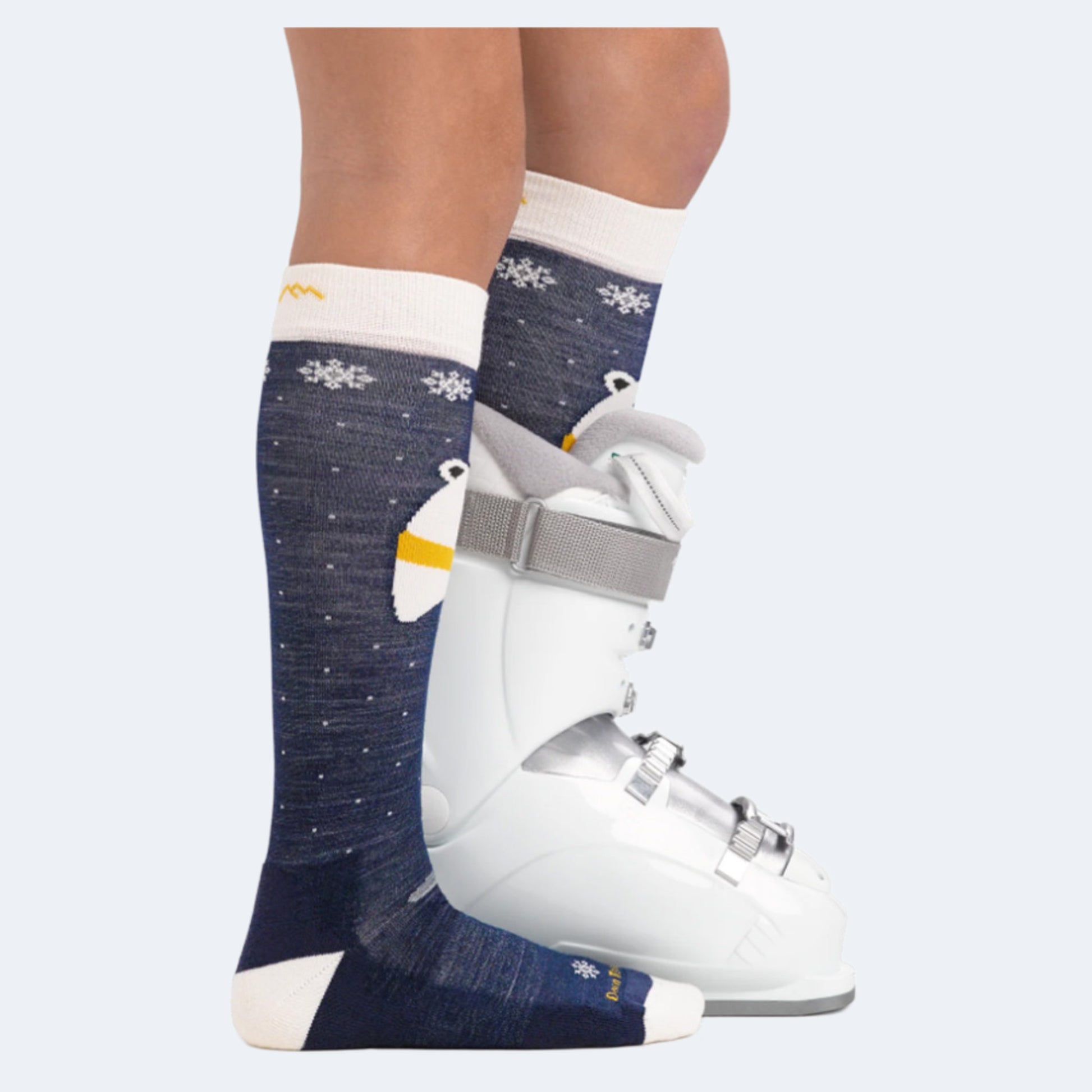 Darn Tough Polar Bear OTC Midweight with Padded Shin Junior Sock