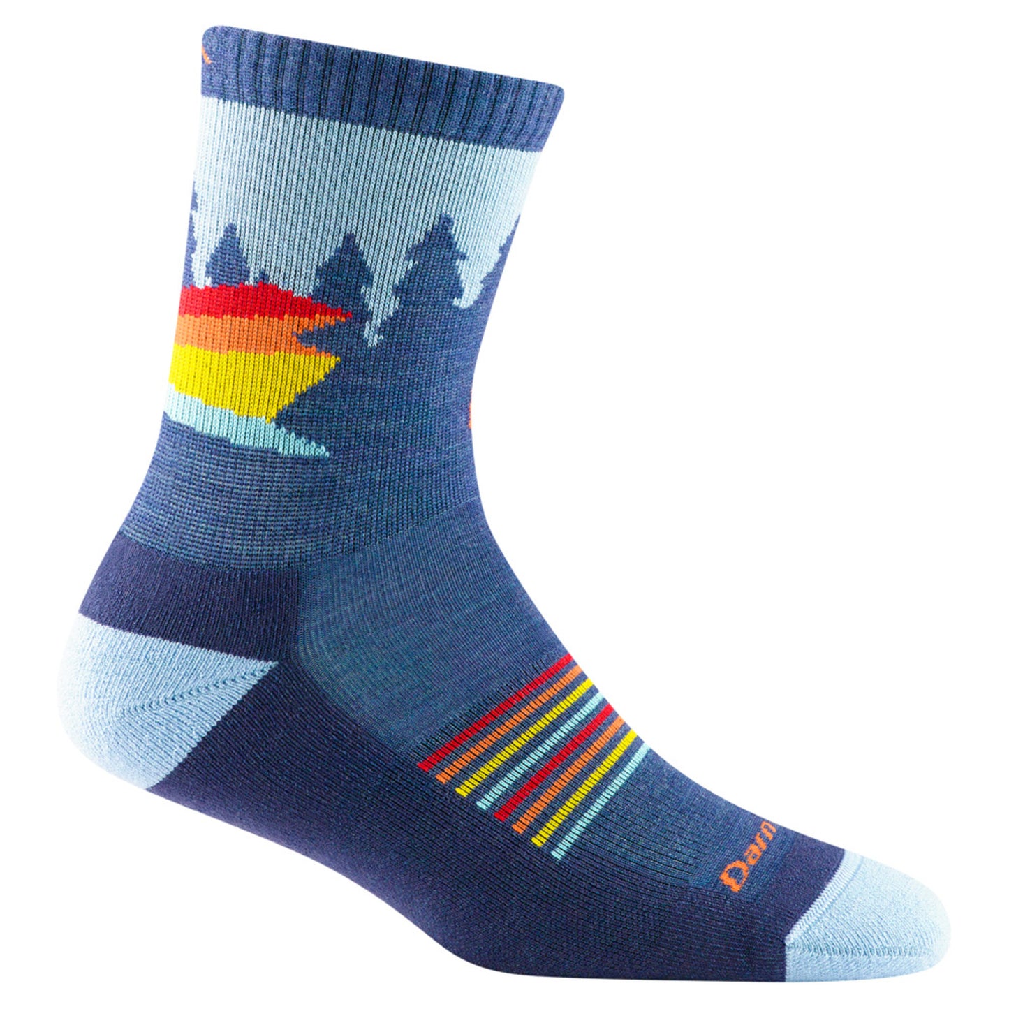 Darn Tough Van Wild Micro Crew Lightweight Kid's Socks - DENIM - S