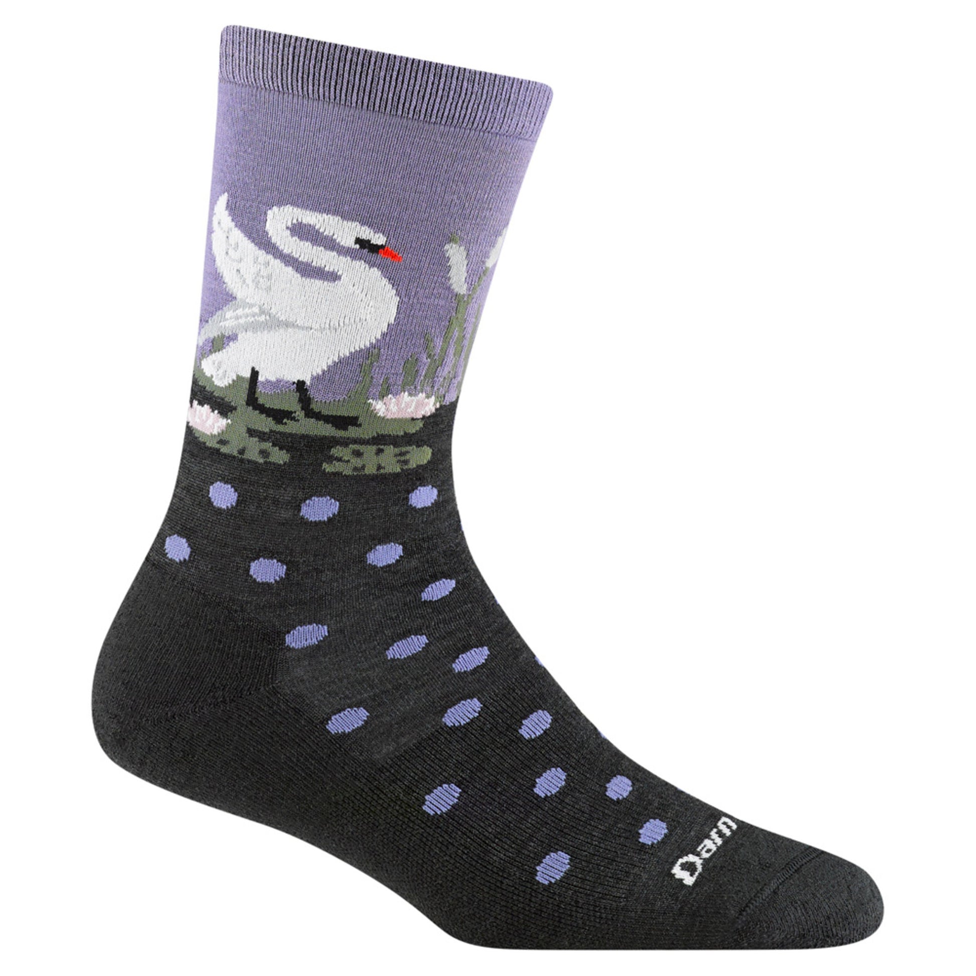 Darn Tough Wild Life Lightweight Women's Crew Sock - CHARCOAL - S