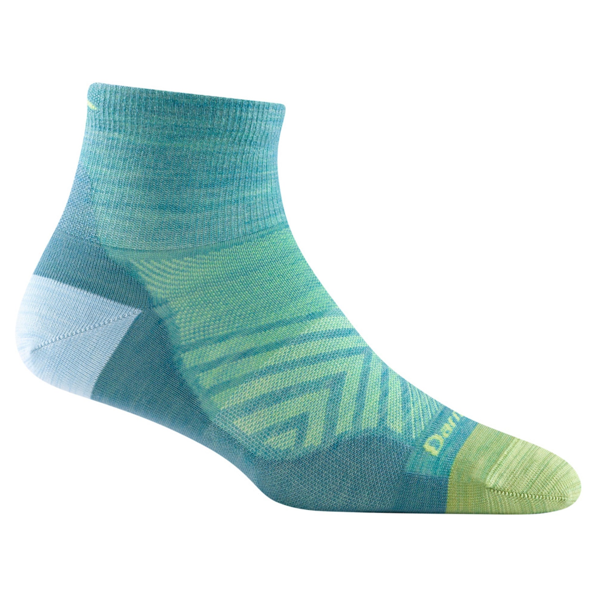 Darn Tough Women's Run 1/4 Ultra Lightweight Sock - AQUA - S