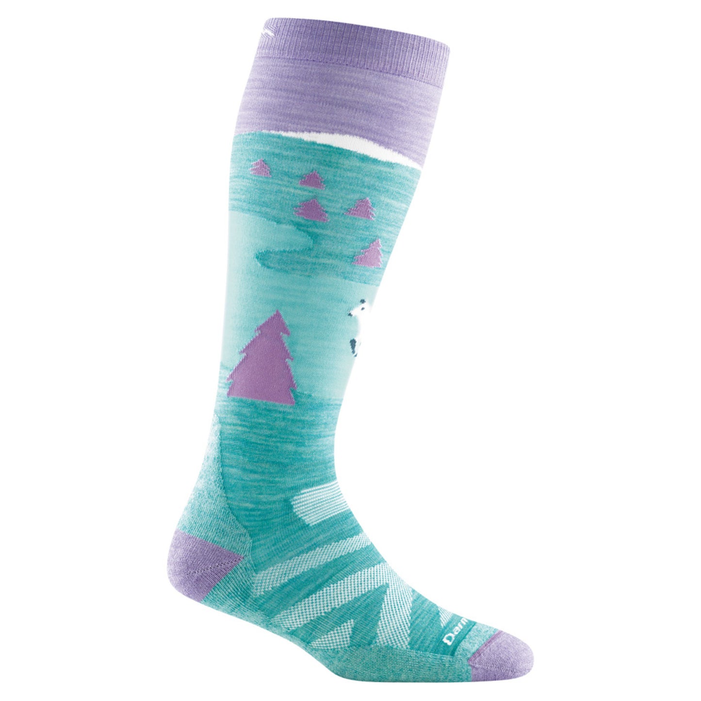 Darn Tough Youth Snow Fox OTC Sock - AQUA - S