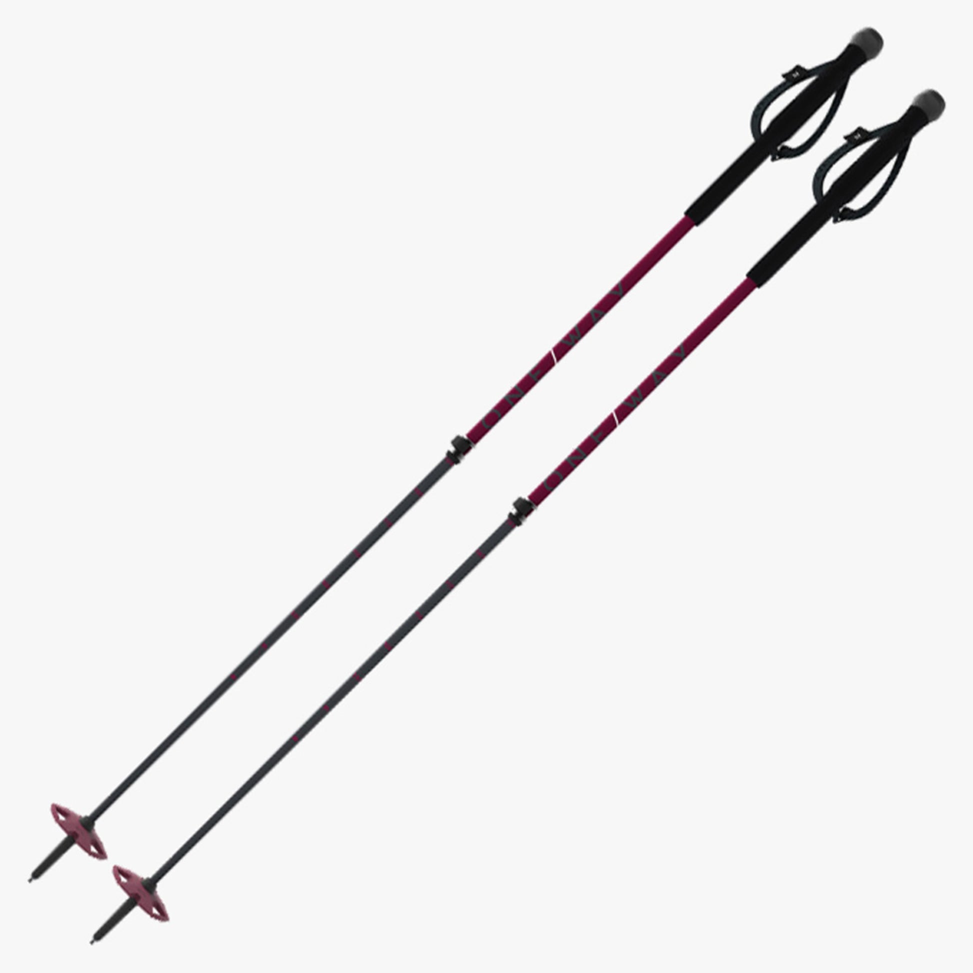 One Way TR Vario Ski Poles - Blackberry