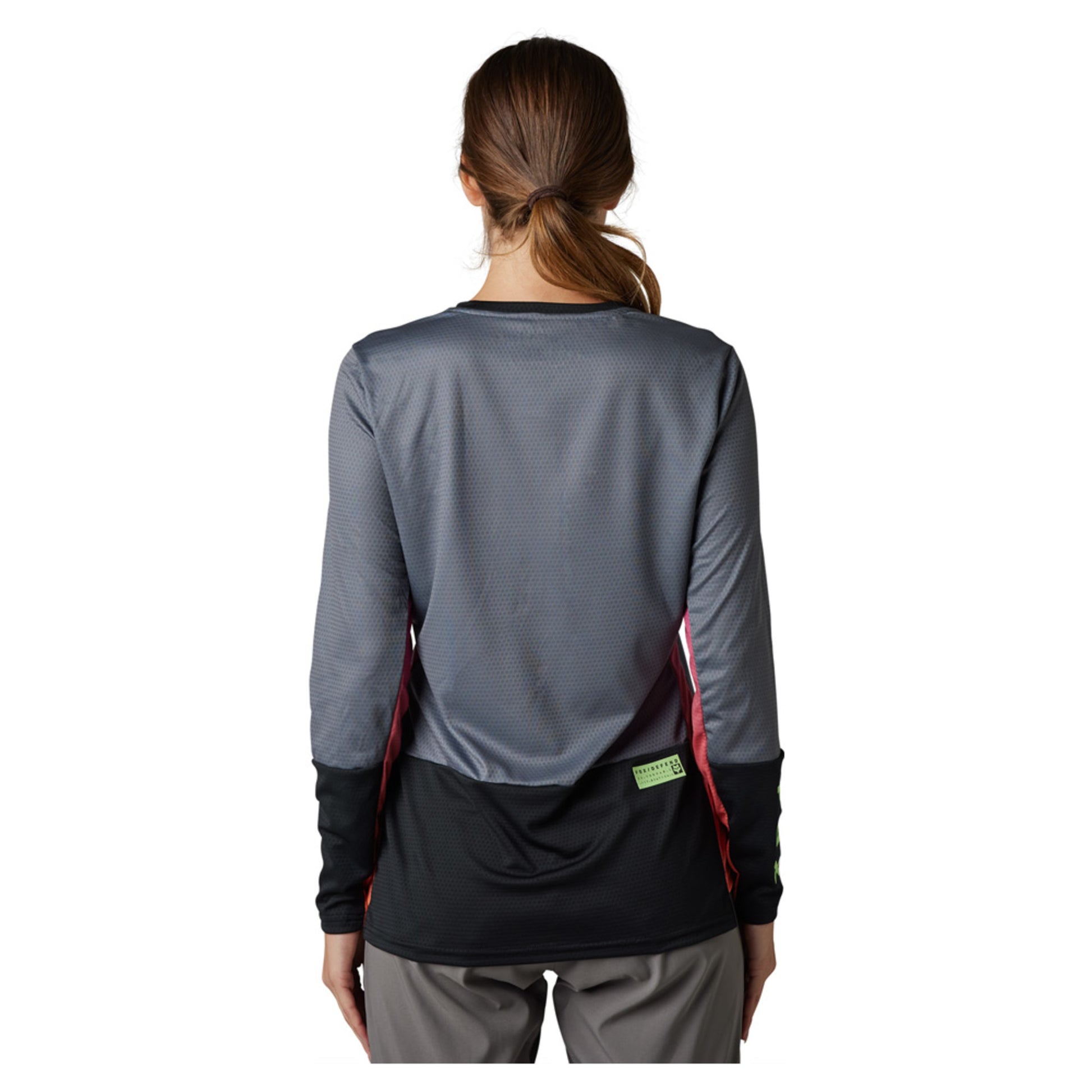 Fox Defend Race Women's LS Jersey - PEWTER - XS
