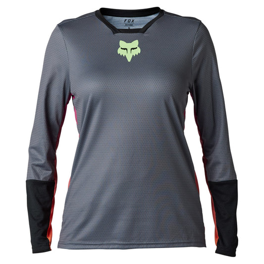Fox Defend Race Women's LS Jersey - PEWTER - XS