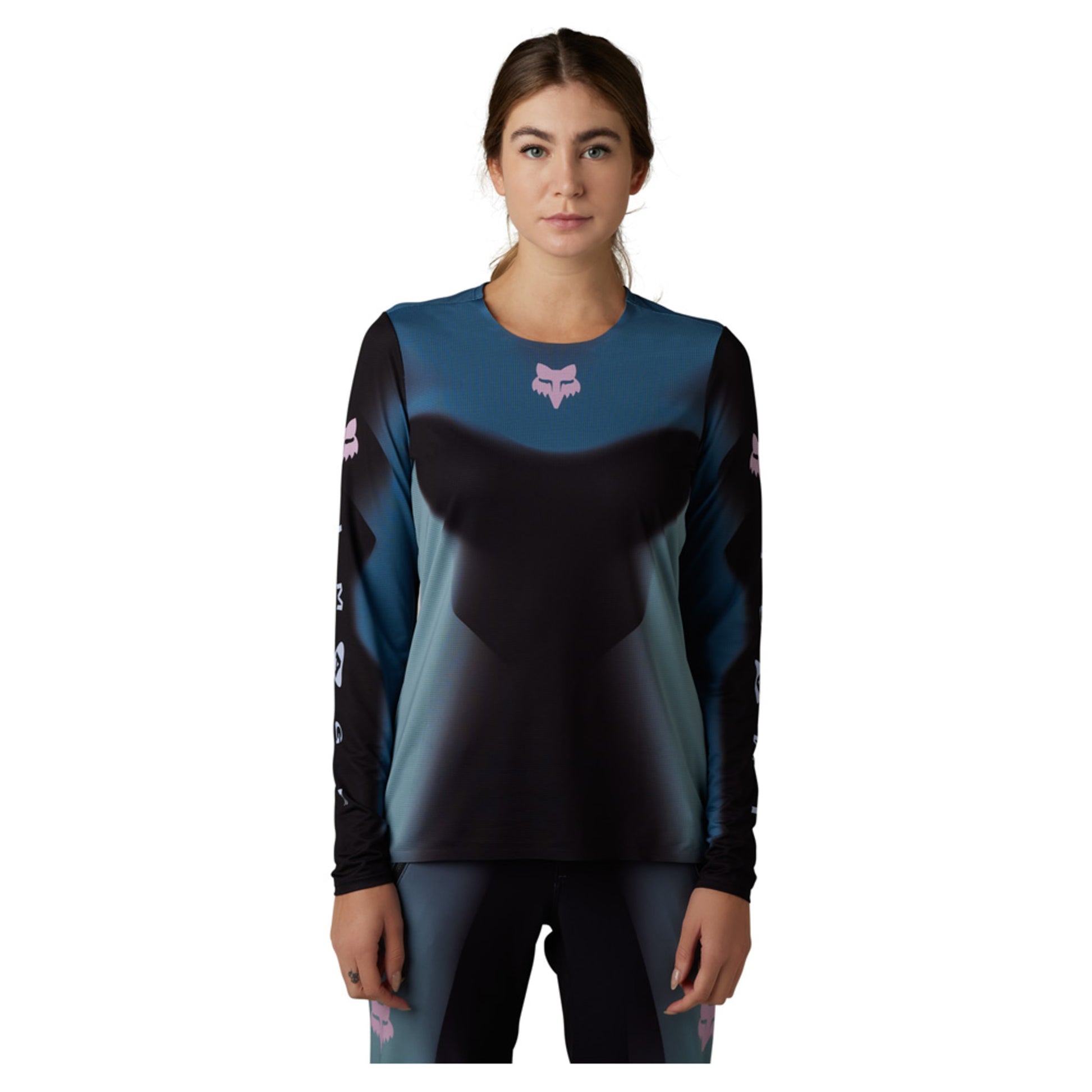 Fox Flexair TS57 Women's LS Jersey - BLACK - XS